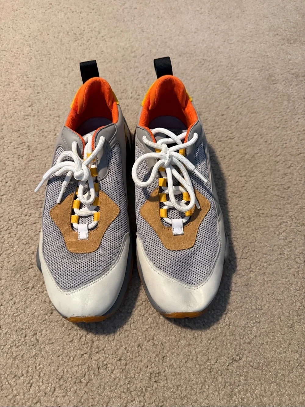 PUMA Kids' Colorblock Runner Sneaker - Gray/Yellow/Orange